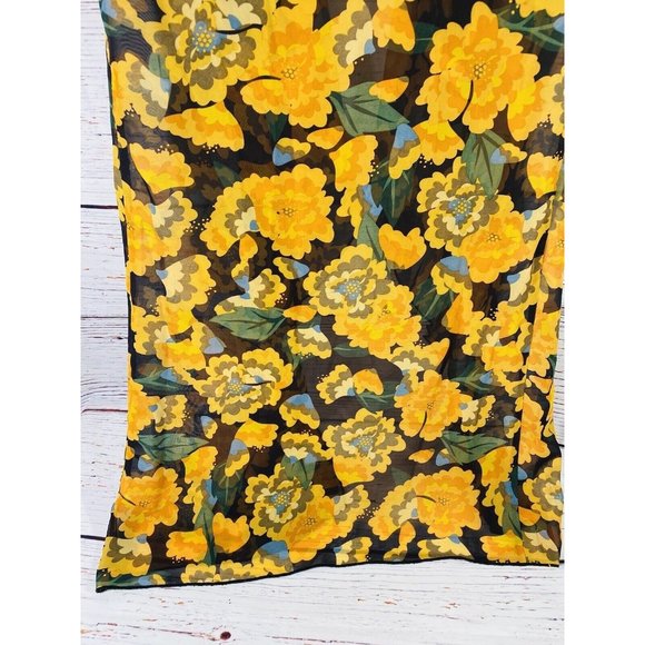 Lularoe Shirley Top Small Kimono Duster Midi Cover Up Sheer Floral Boho Hippy - Picture 10 of 12